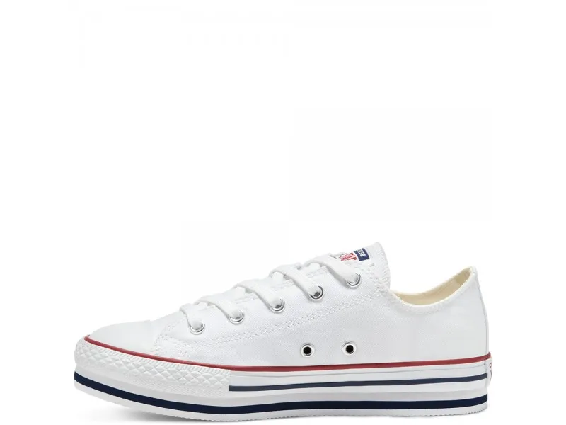 ZAPATILLA CONVERSE PLATAFORM CHUCK TAYLOR ALL STAR LOW TOP 668028C EN COLOR BLANCO