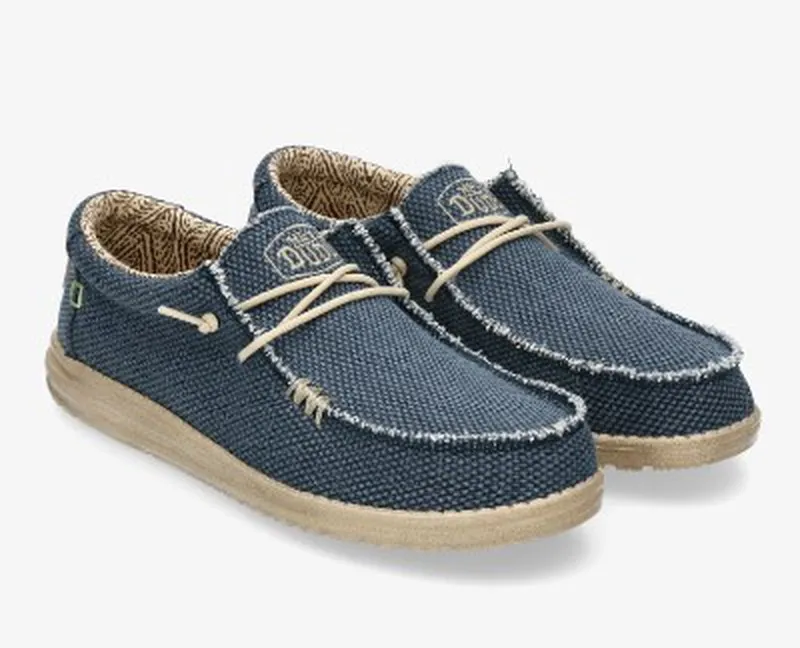 Zapatos Dude WALLY BRAIDED textil marino