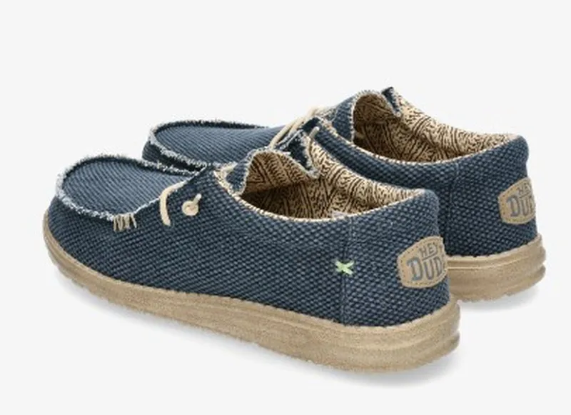Zapatos Dude WALLY BRAIDED textil marino