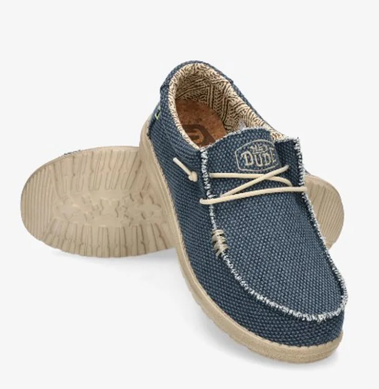 Zapatos Dude WALLY BRAIDED textil marino