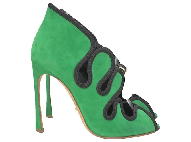 Zapatos Lagoon Cut Out Sergio Rossi en ante verde 