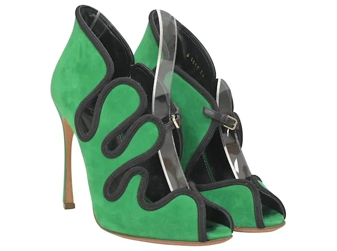 Zapatos Lagoon Cut Out Sergio Rossi en ante verde 