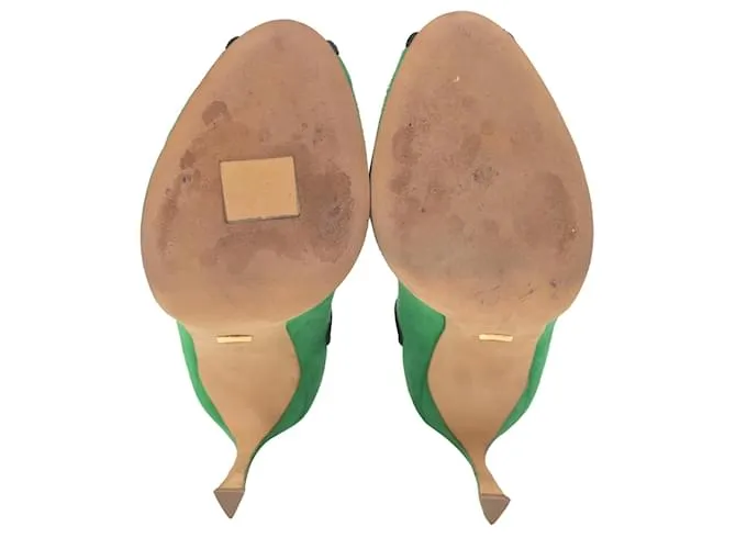 Zapatos Lagoon Cut Out Sergio Rossi en ante verde 