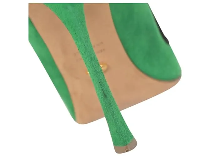 Zapatos Lagoon Cut Out Sergio Rossi en ante verde 