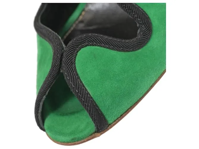 Zapatos Lagoon Cut Out Sergio Rossi en ante verde 