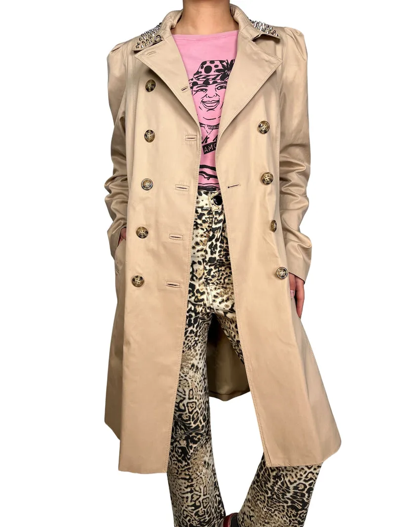 ZARA Trench Aplicaciones Cuello