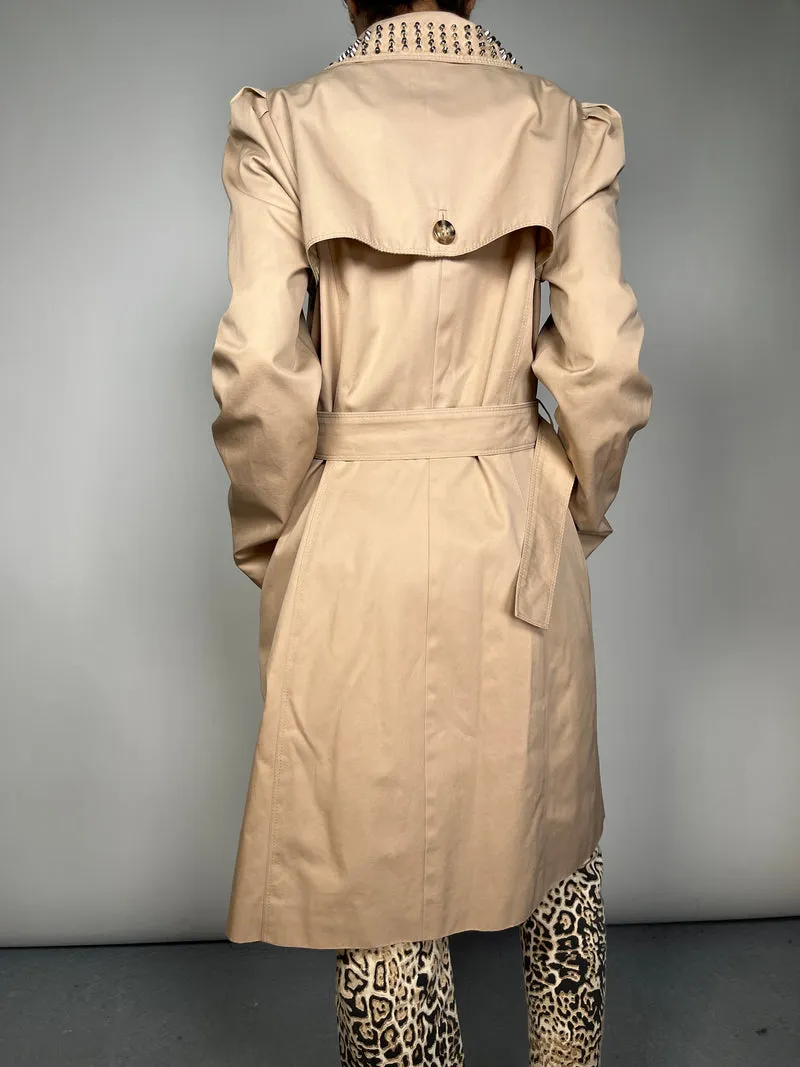 ZARA Trench Aplicaciones Cuello